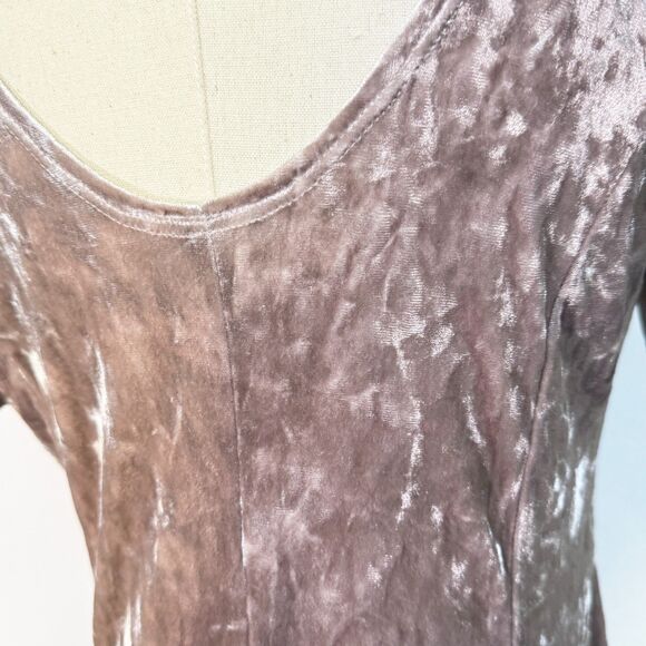 Adam Levine | Velvet Skater Dress | Pastel Pink Champagne | Sz S / M - Picture 5 of 8